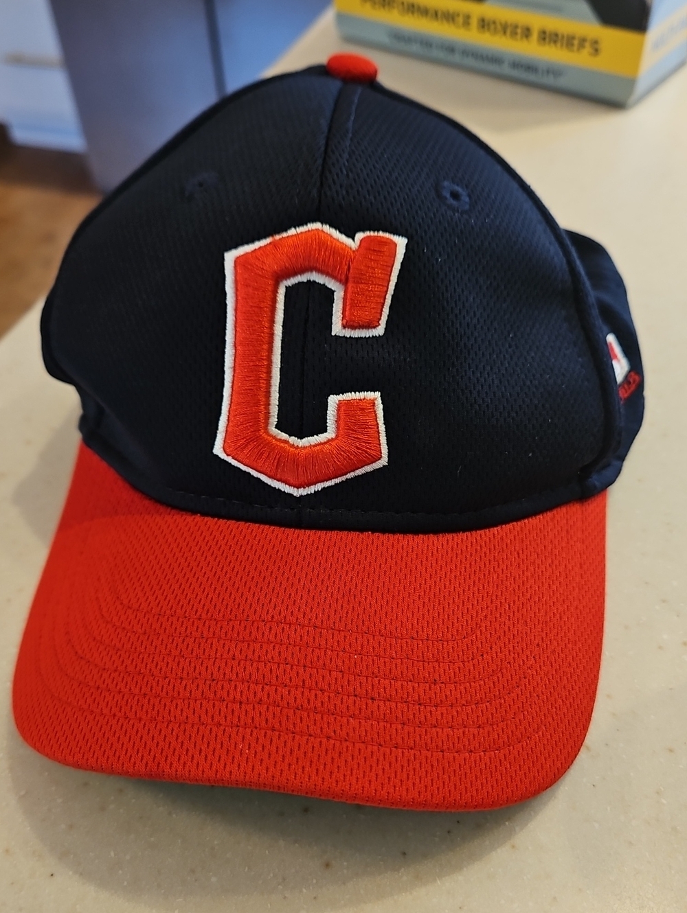 MLB Kids Cleveland 'C' Logo Baseball Cap - Navy and Red